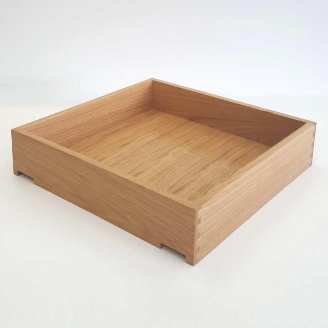 Oak Dovetail Drawer Box - Height 100mm