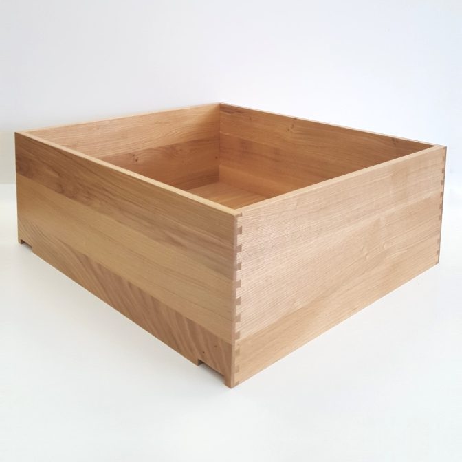Oak Dovetail Drawer Box - Height 225mm