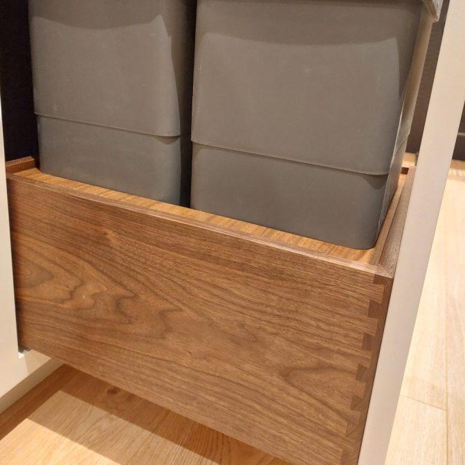 Walnut Bin Drawer