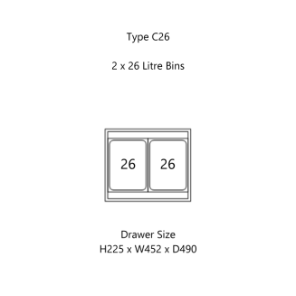 Bin insert, type C26
